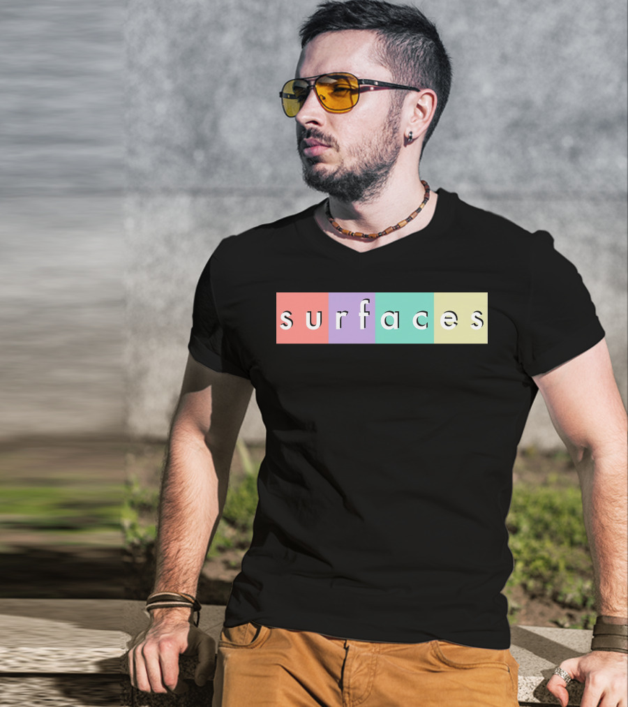 Surfaces Multicolor Text Block T-Shirt
