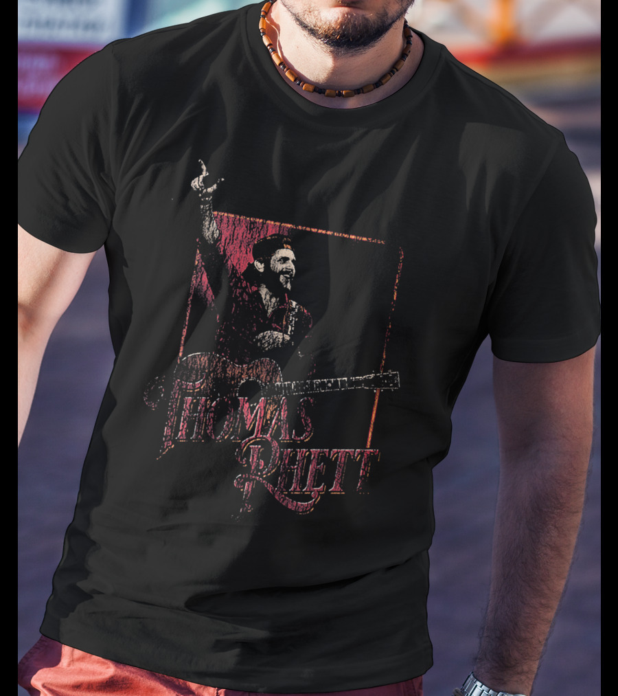 Thomas Rhett Holding Guitar With Raised Arm T-Shirt