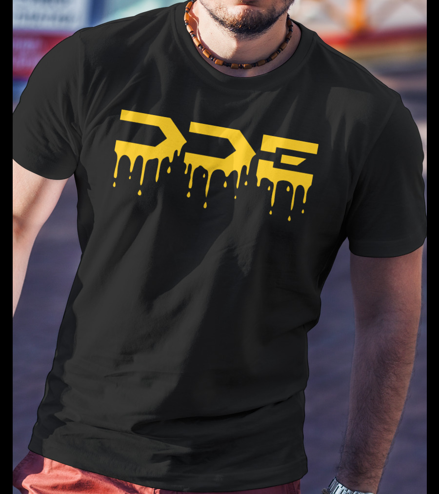 DDE Dripping Yellow Logo Merch T-Shirt