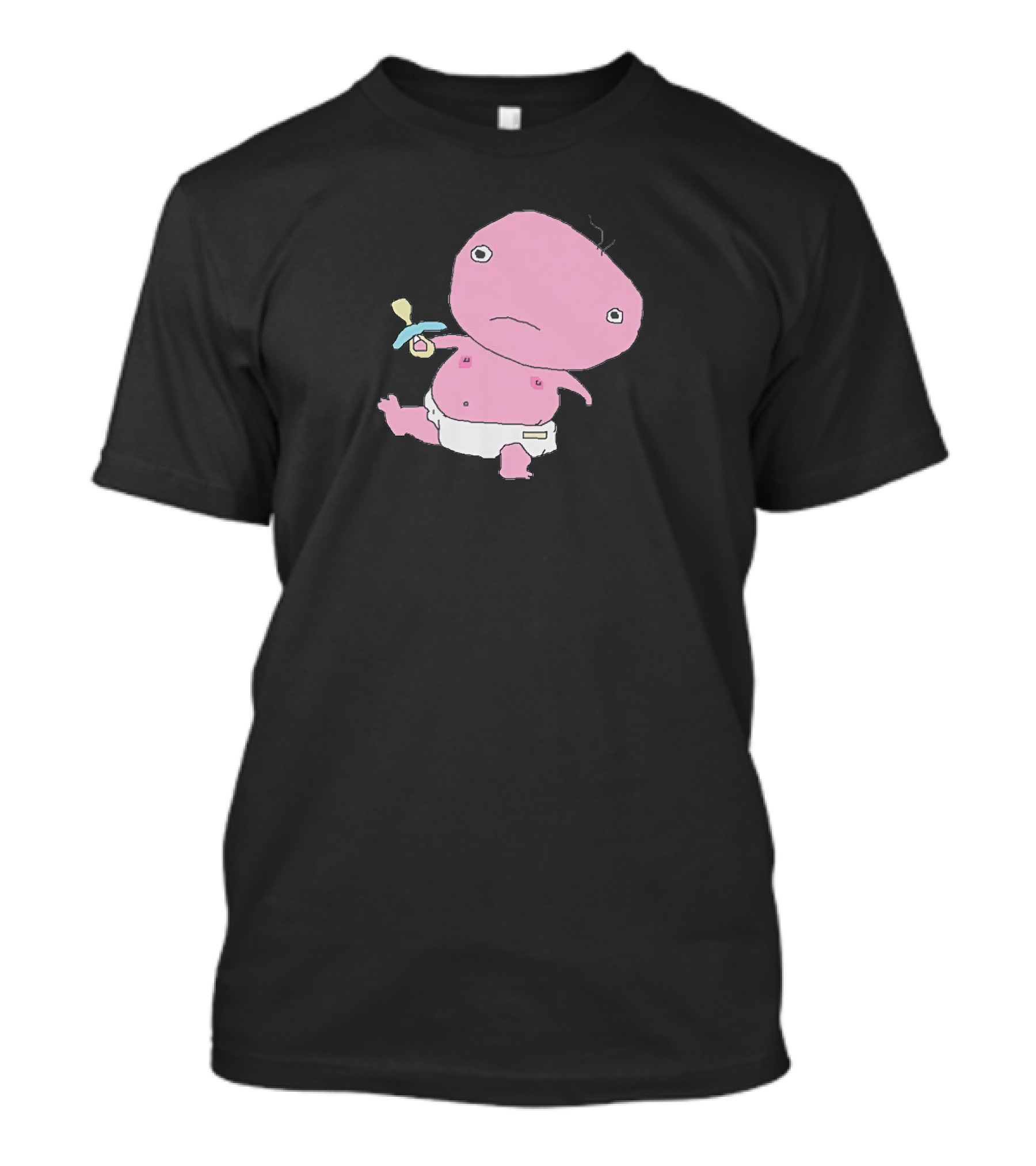Jack Stauber Baby Character Pacifier Diaper Pink T-Shirt