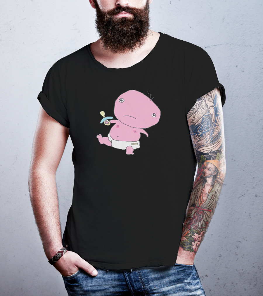 Jack Stauber Baby Character Pacifier Diaper Pink T-Shirt
