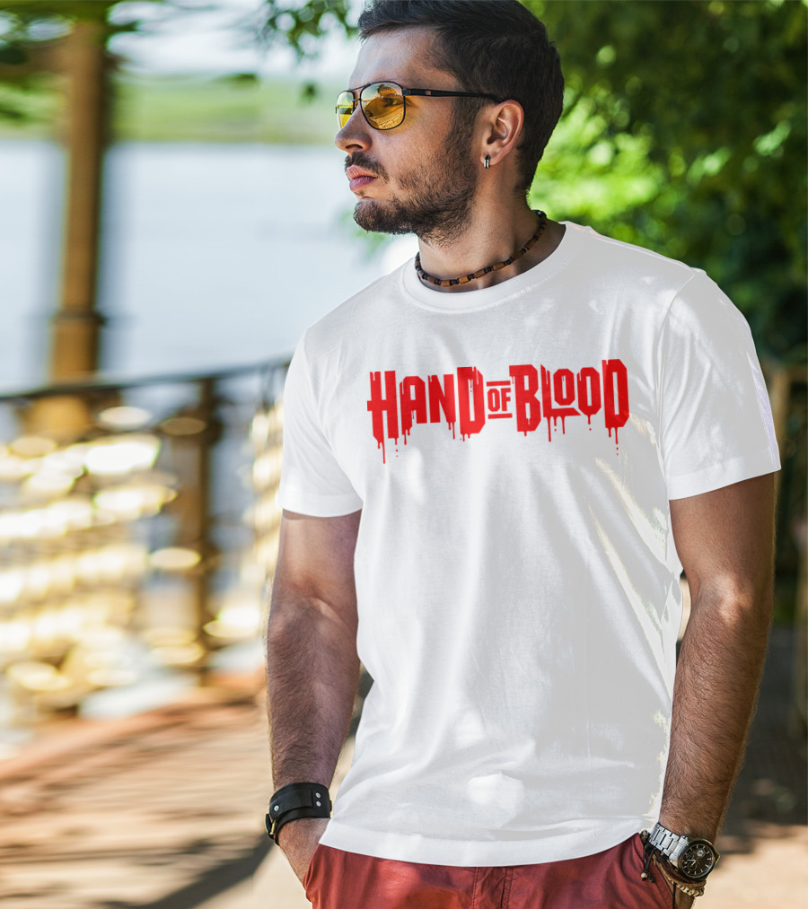Handofblood Dripping Text T-Shirt