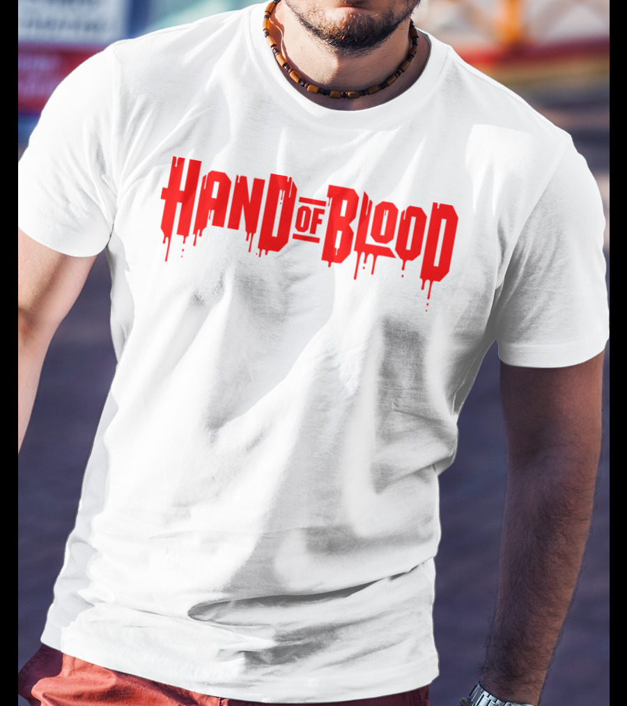Handofblood Dripping Text T-Shirt
