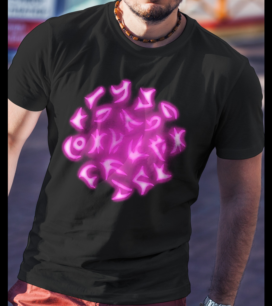 Coldplay Alien Symbols Pink Glowing T-Shirt