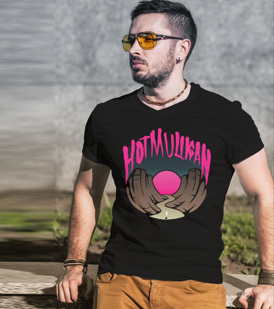 Hot Mulligan Pink Sunset Canyon Pathway T-Shirt