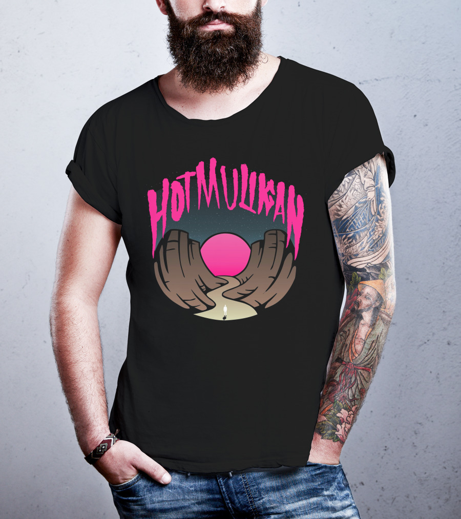 Hot Mulligan Pink Sunset Canyon Pathway T-Shirt