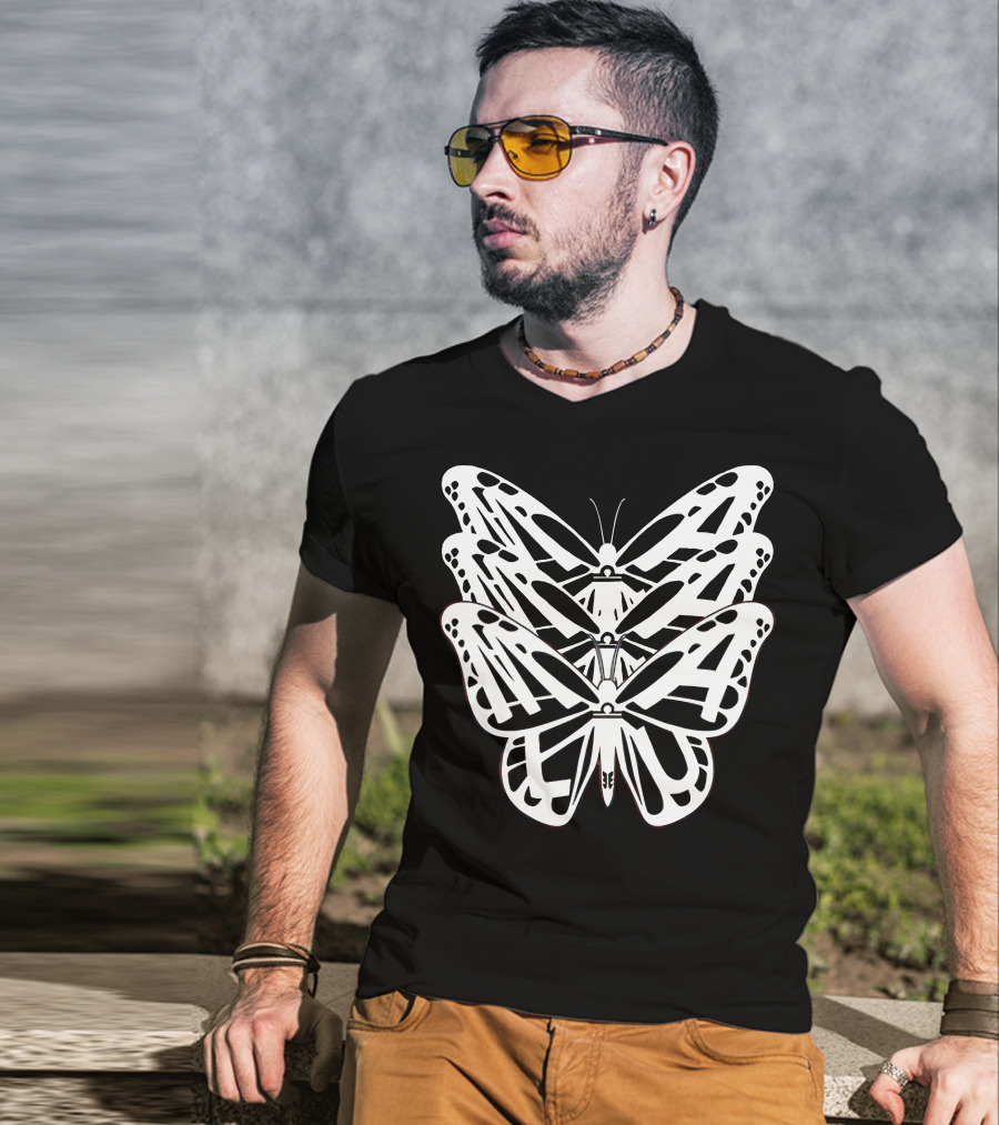 Malu Trevejo Triple Butterfly Merch T-Shirt