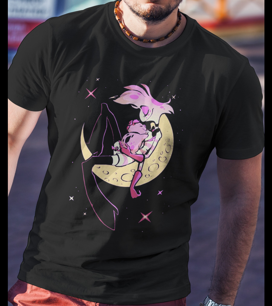 Vivziepop Moon Character Pink Starry Night Merch T-Shirt