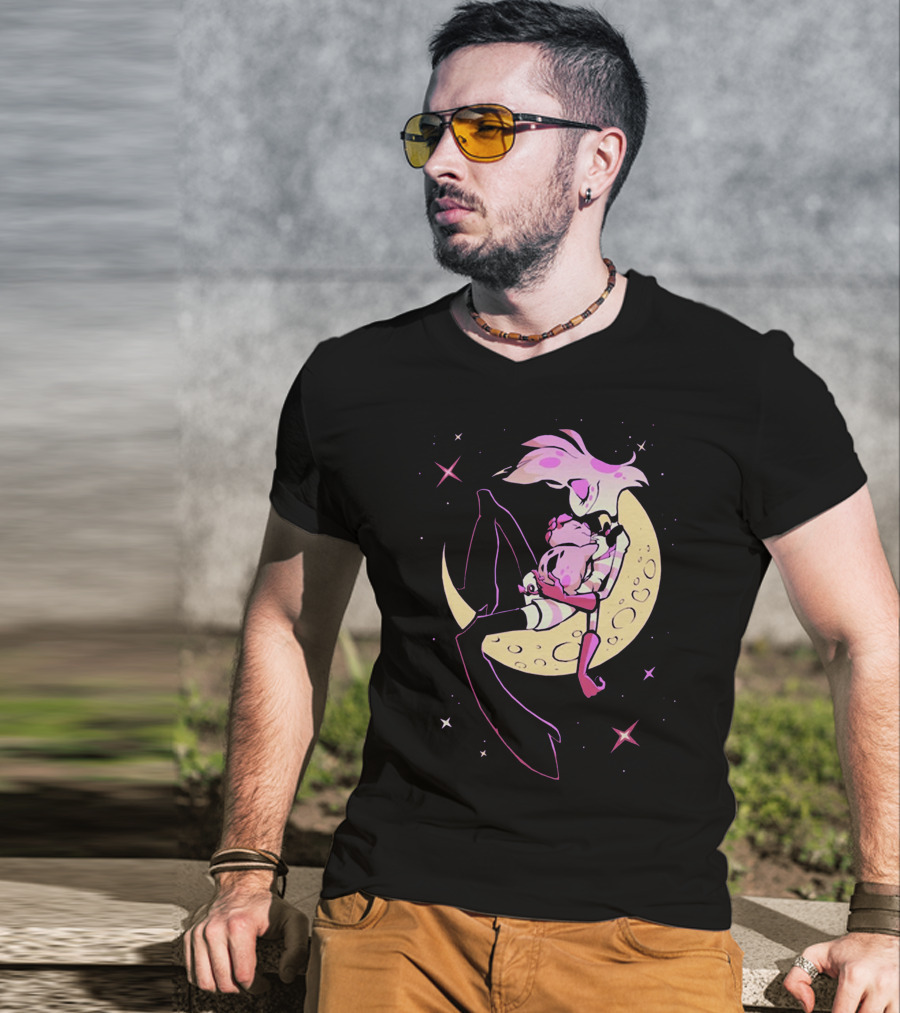 Vivziepop Moon Character Pink Starry Night Merch T-Shirt