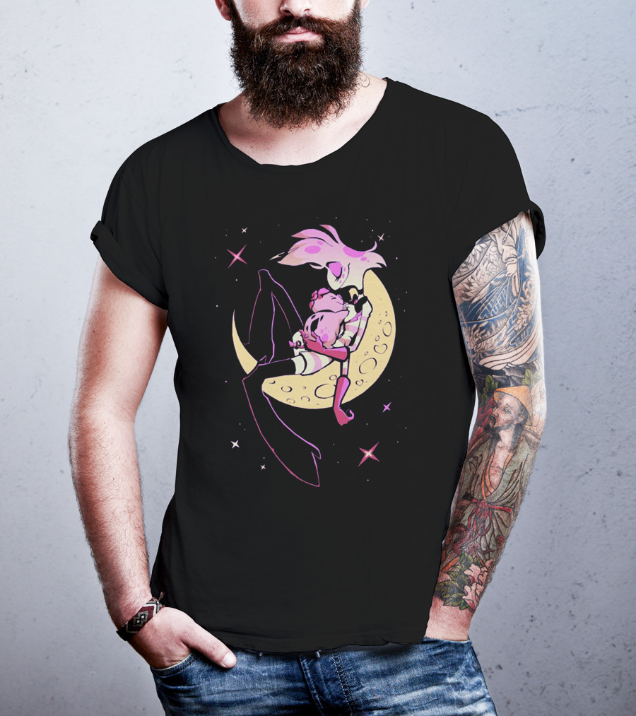 Vivziepop Moon Character Pink Starry Night Merch T-Shirt