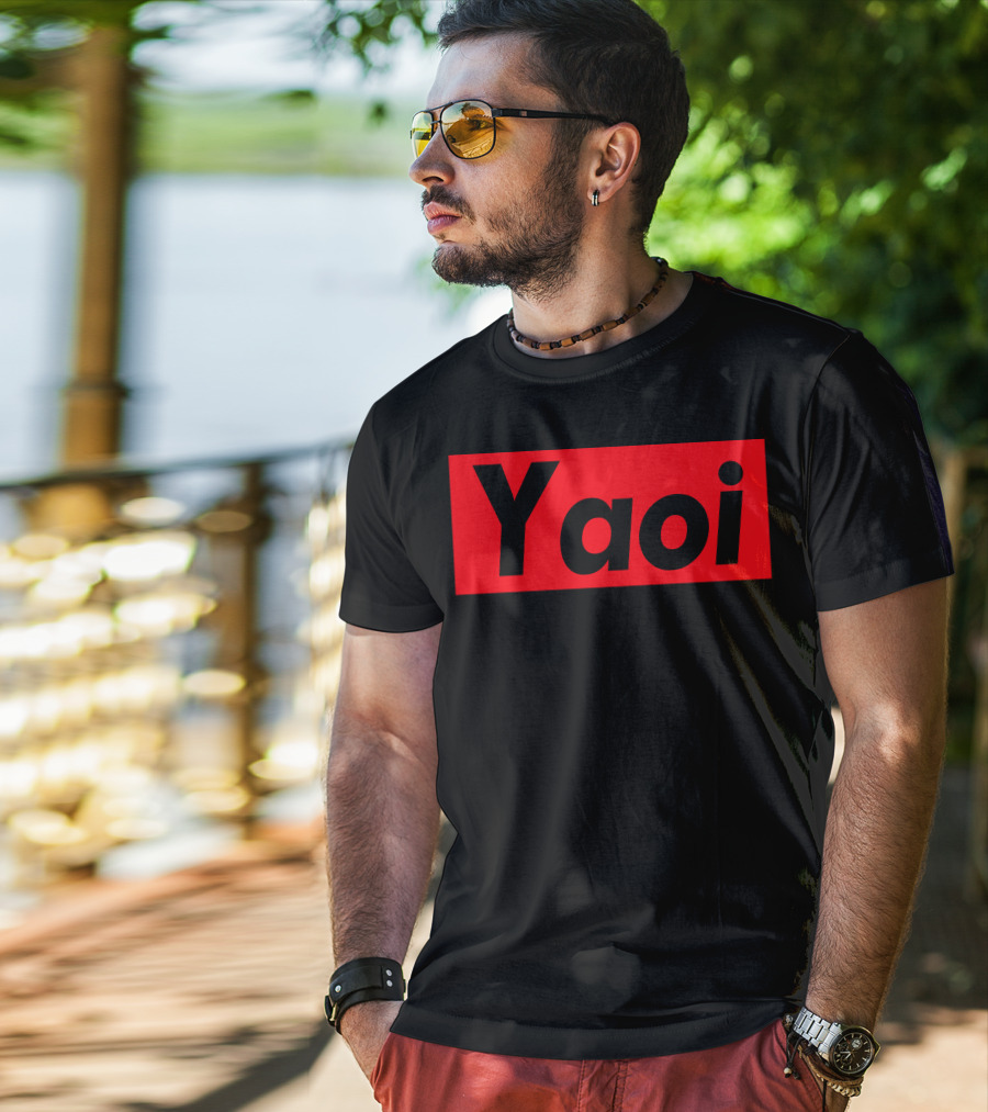 Yaoi Red Black Bold Text Manga T-Shirt