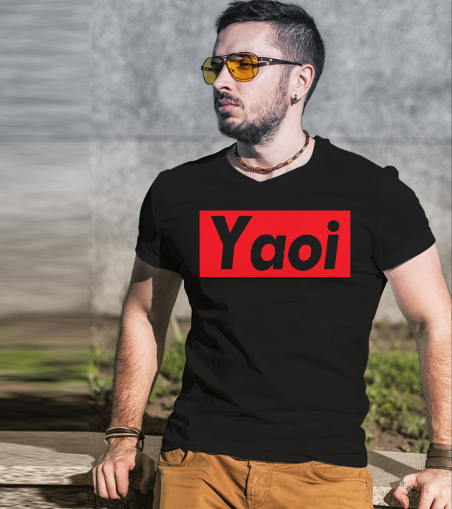 Yaoi Red Black Bold Text Manga T-Shirt
