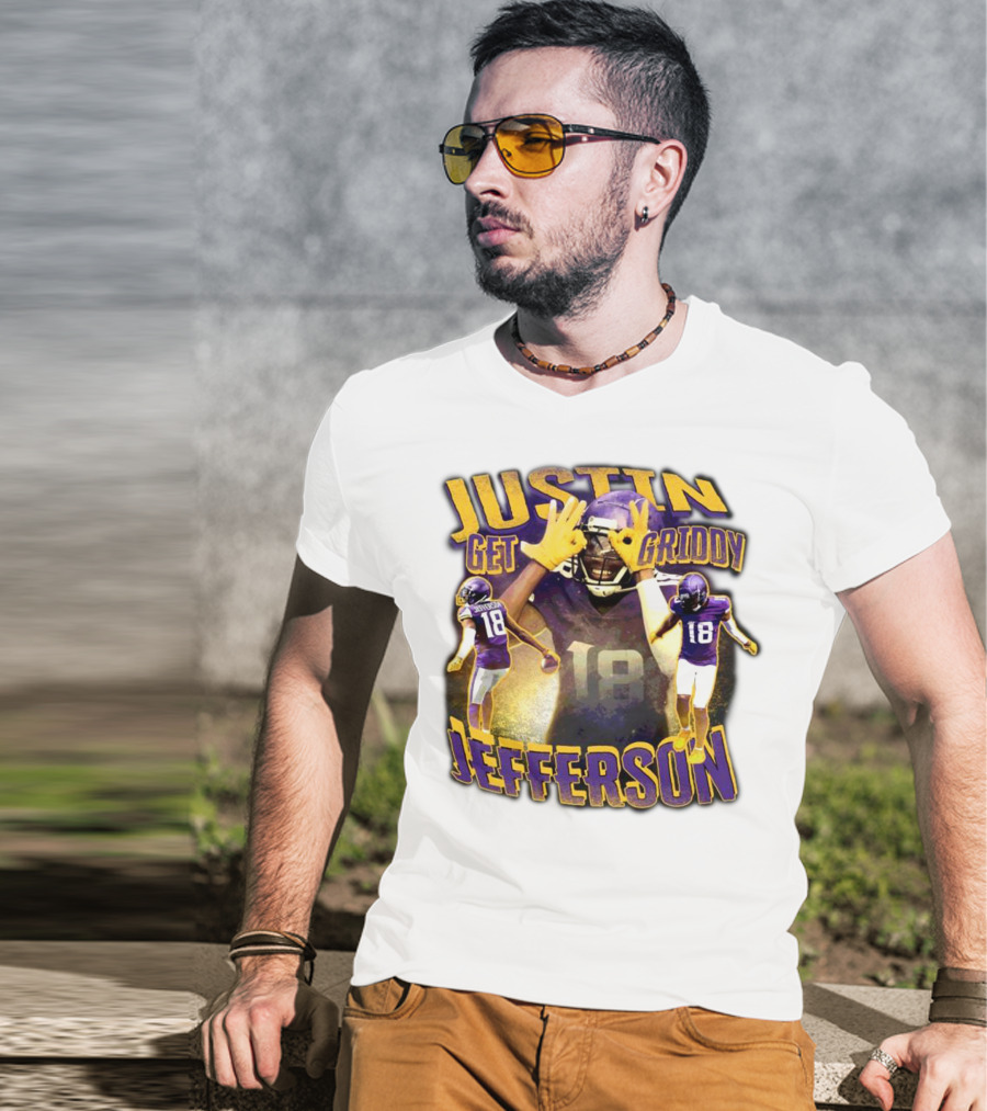 Justin Get Griddy Jefferson 18 T-Shirt