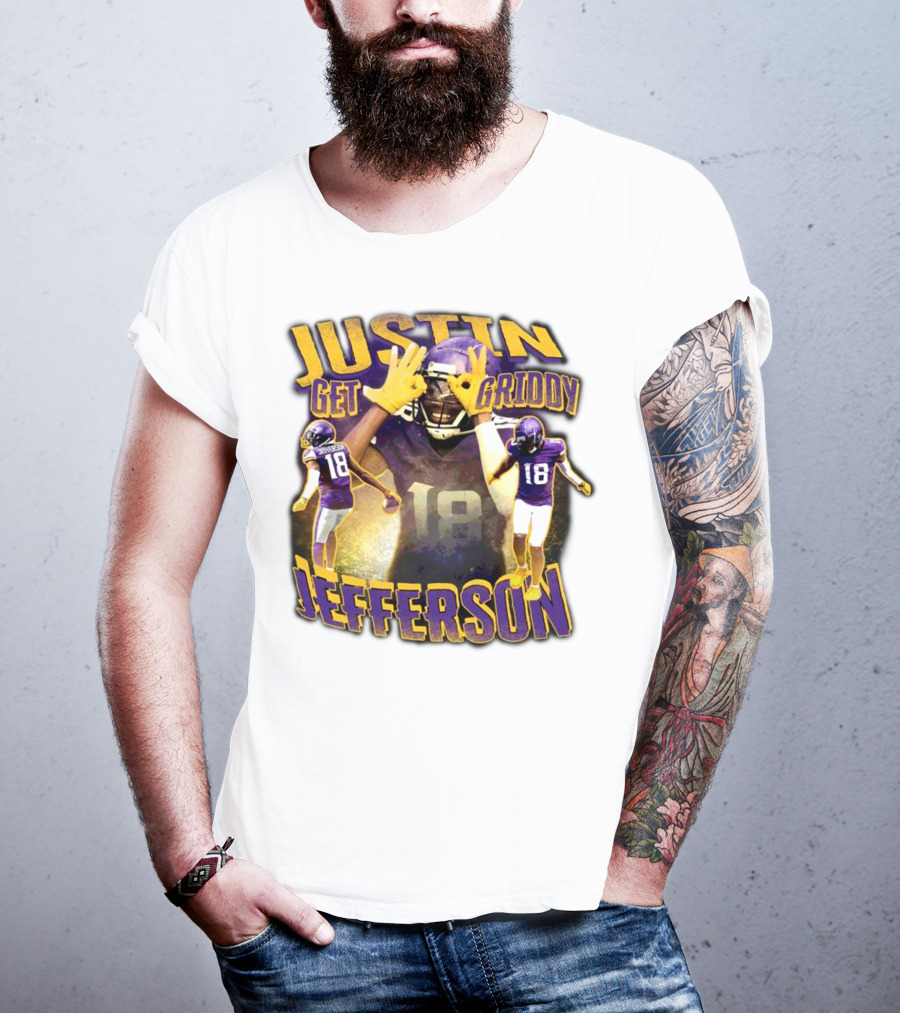 Justin Get Griddy Jefferson 18 T-Shirt