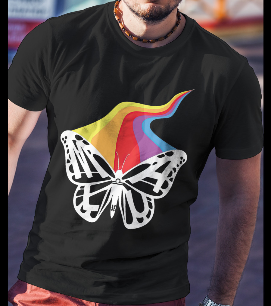 Malu Merch Butterfly Rainbow T-Shirt
