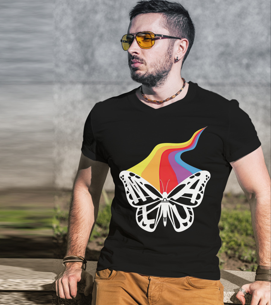 Malu Merch Butterfly Rainbow T-Shirt