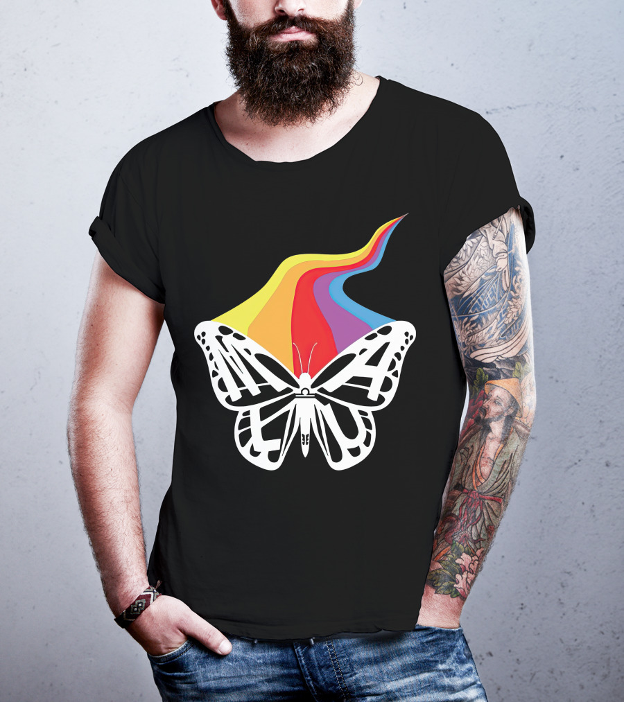 Malu Merch Butterfly Rainbow T-Shirt