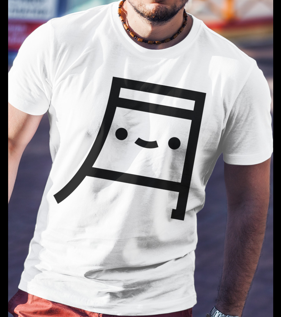 Tsuki Cute Kawaii Moon Face Emoticon Symbol Merch T-Shirt