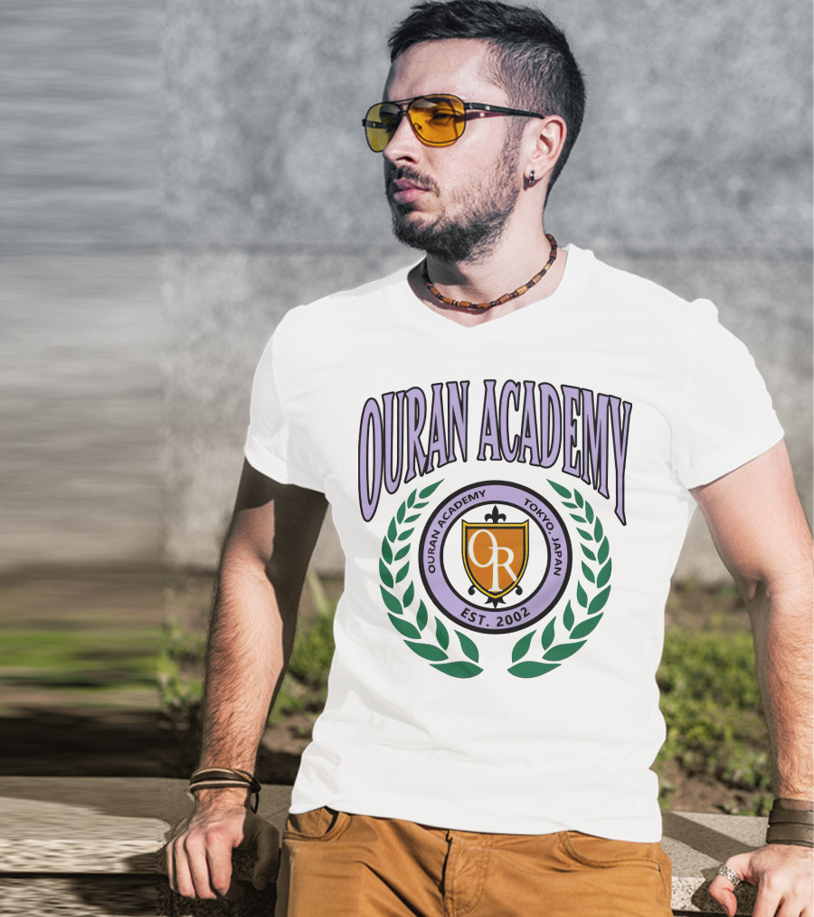 Ouran Academy Tokyo Japan Est. 2002 Emblem Crest T-Shirt