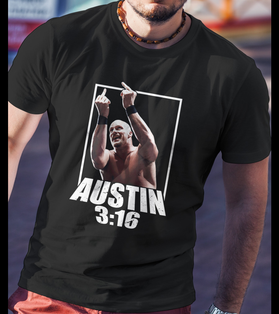 Austin 3:16 Middle Finger Gesture Iconic Wrestling Moment T-Shirt