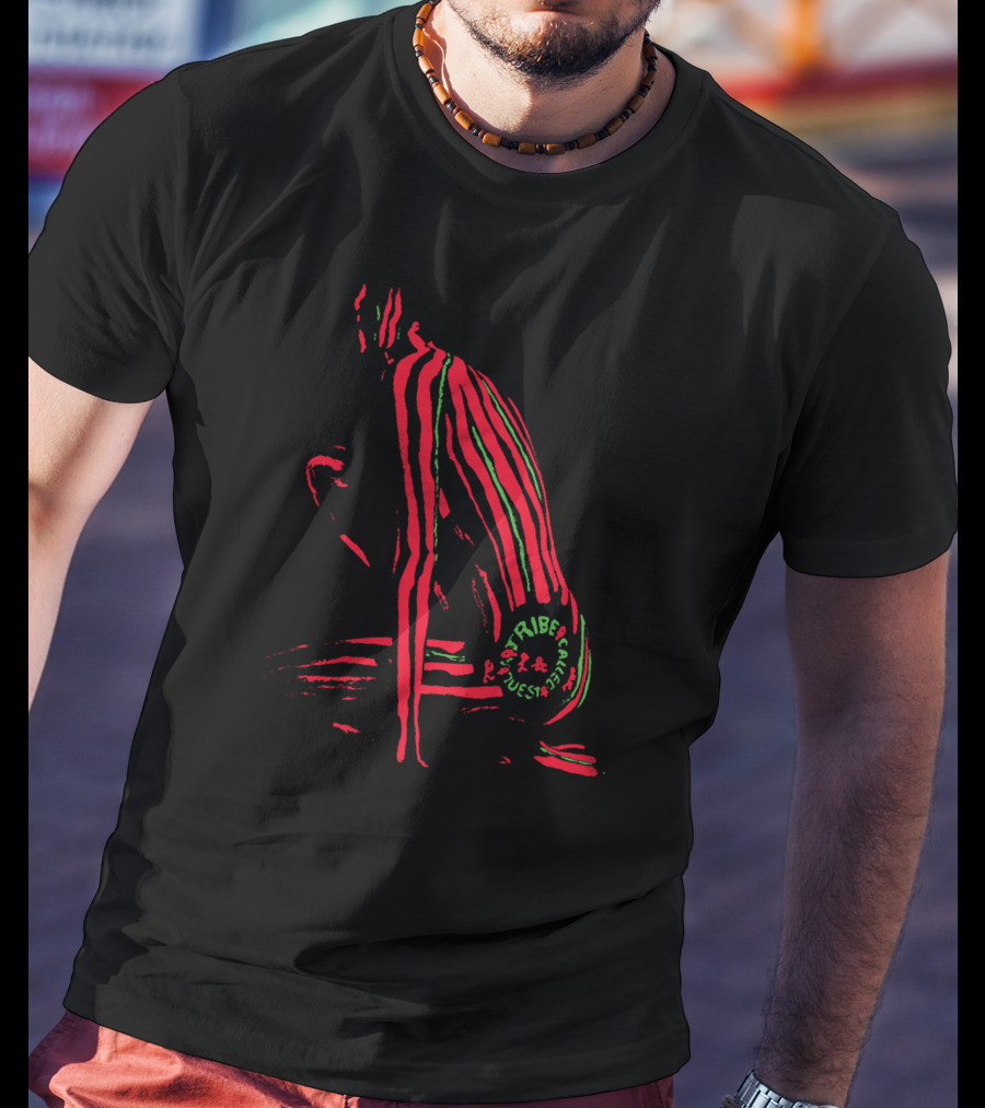 A Tribe Called Quest Red Green Stripes Iconic Hip Hop T-Shirt