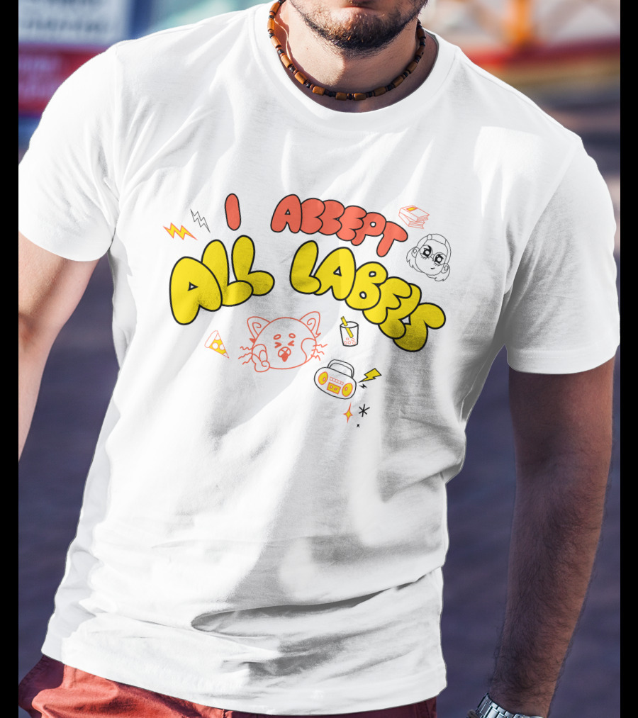 I Accept All Labels Turning Red Merch Pixar T-Shirt