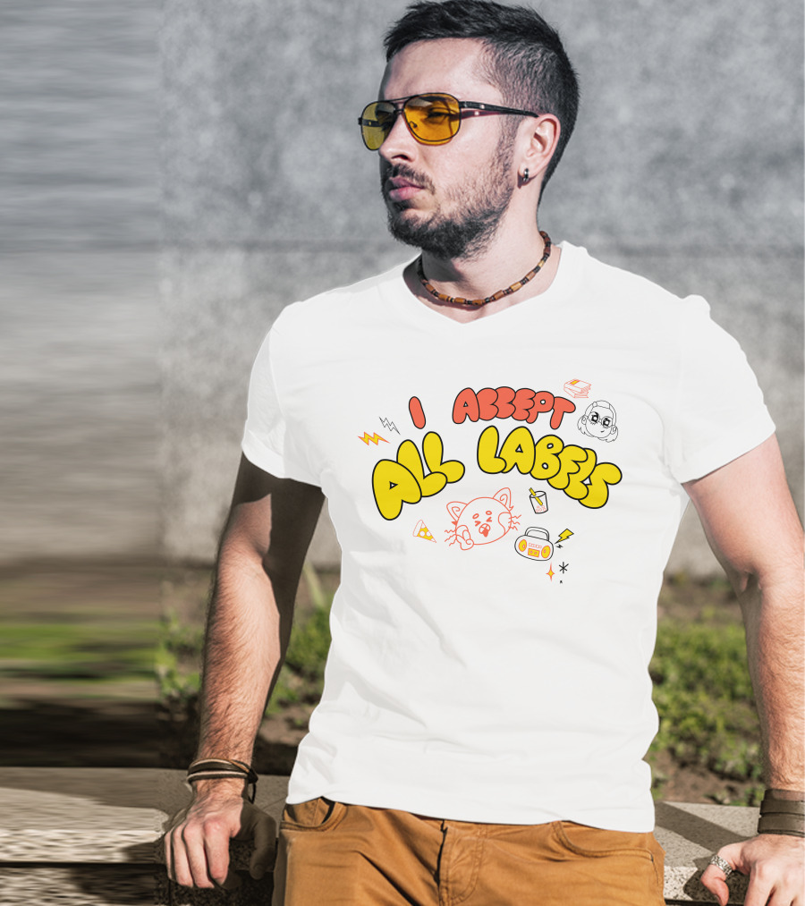 I Accept All Labels Turning Red Merch Pixar T-Shirt