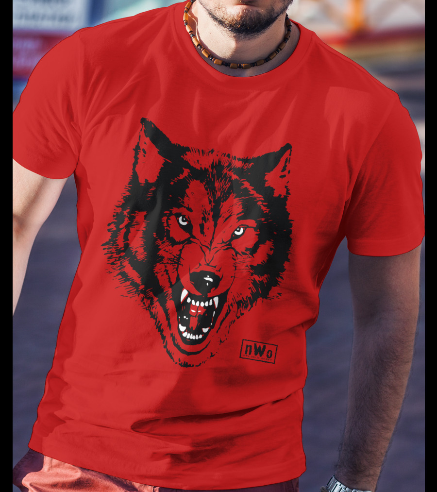 Nwo Wolfpac Red Wolf Head T-Shirt