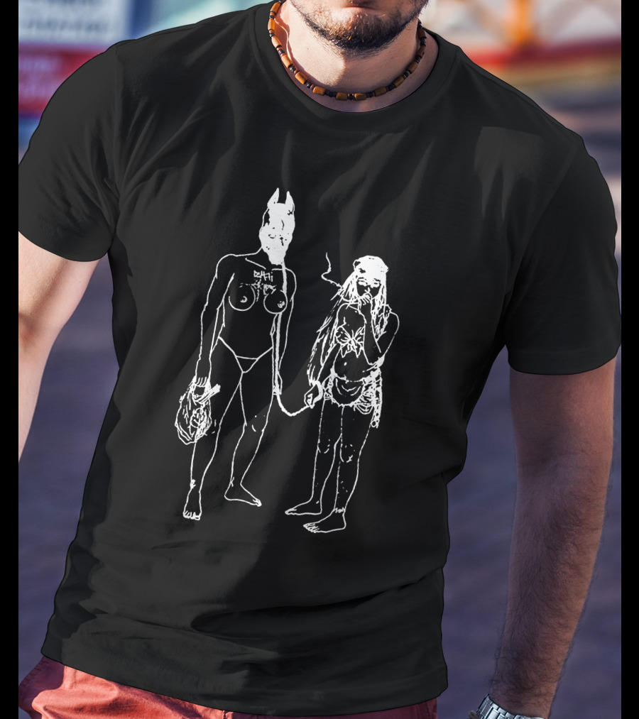 Death Grips Minimalist Line Art Characters T-Shirt