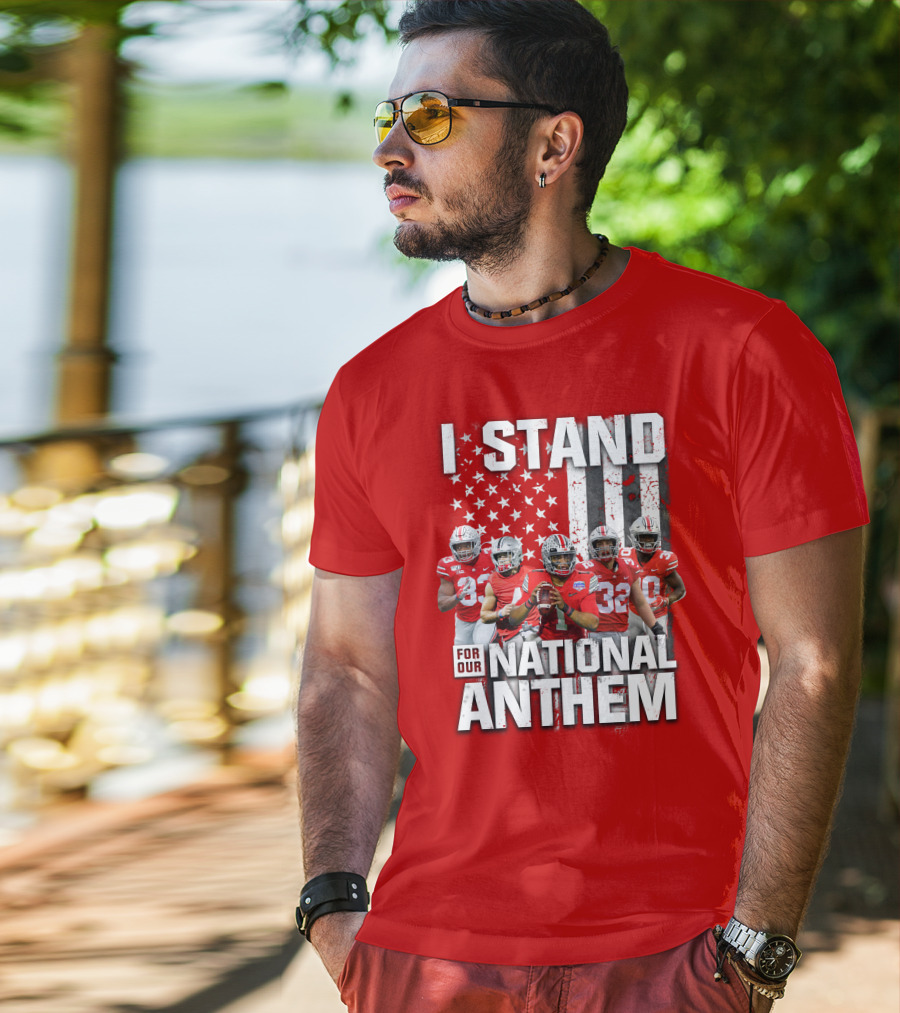 I Stand For Our National Anthem Football Players Flag T-Shirt