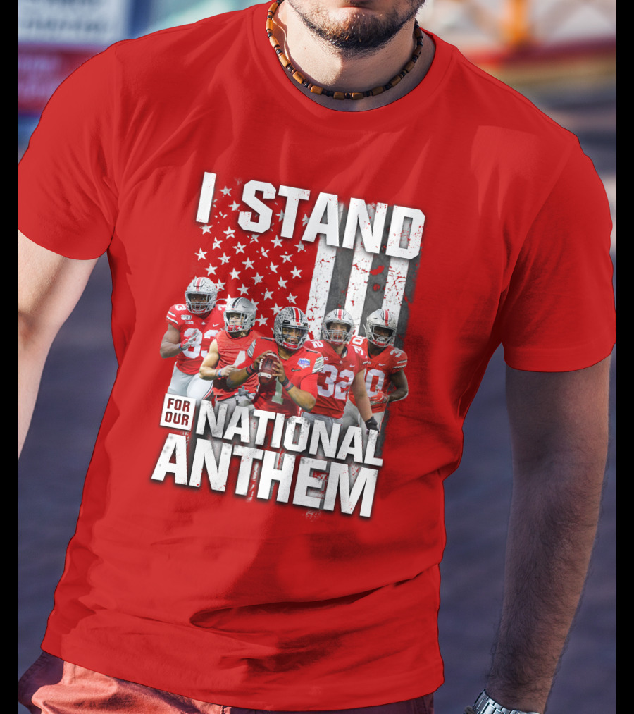 I Stand For Our National Anthem Football Players Flag T-Shirt