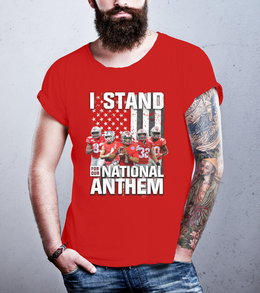 I Stand For Our National Anthem Football Players Flag T-Shirt