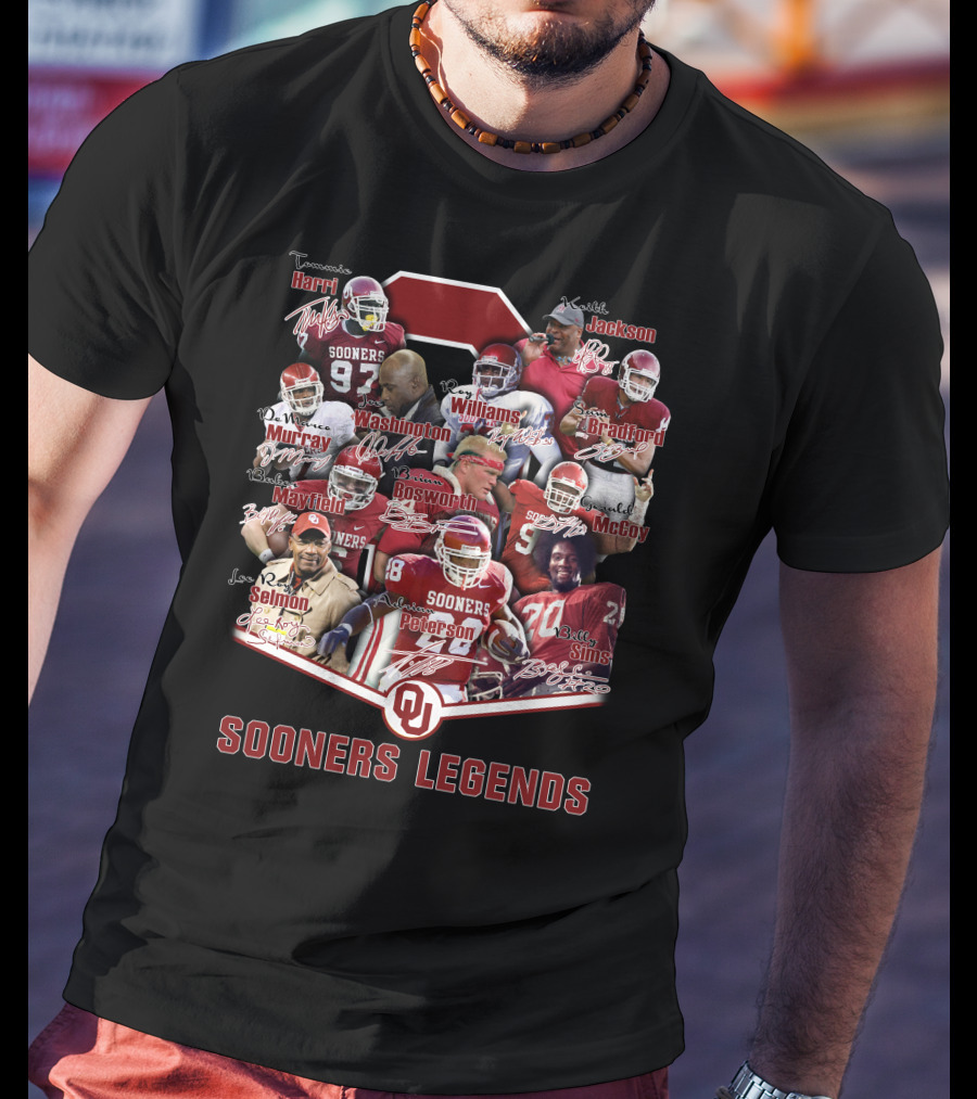 Sooners Legends Peterson Mayfield Murray Bosworth Sims T-Shirt