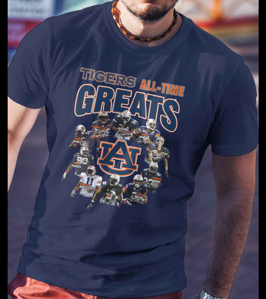 Tigers All-Time Greats Auburn Football Legends T-Shirt