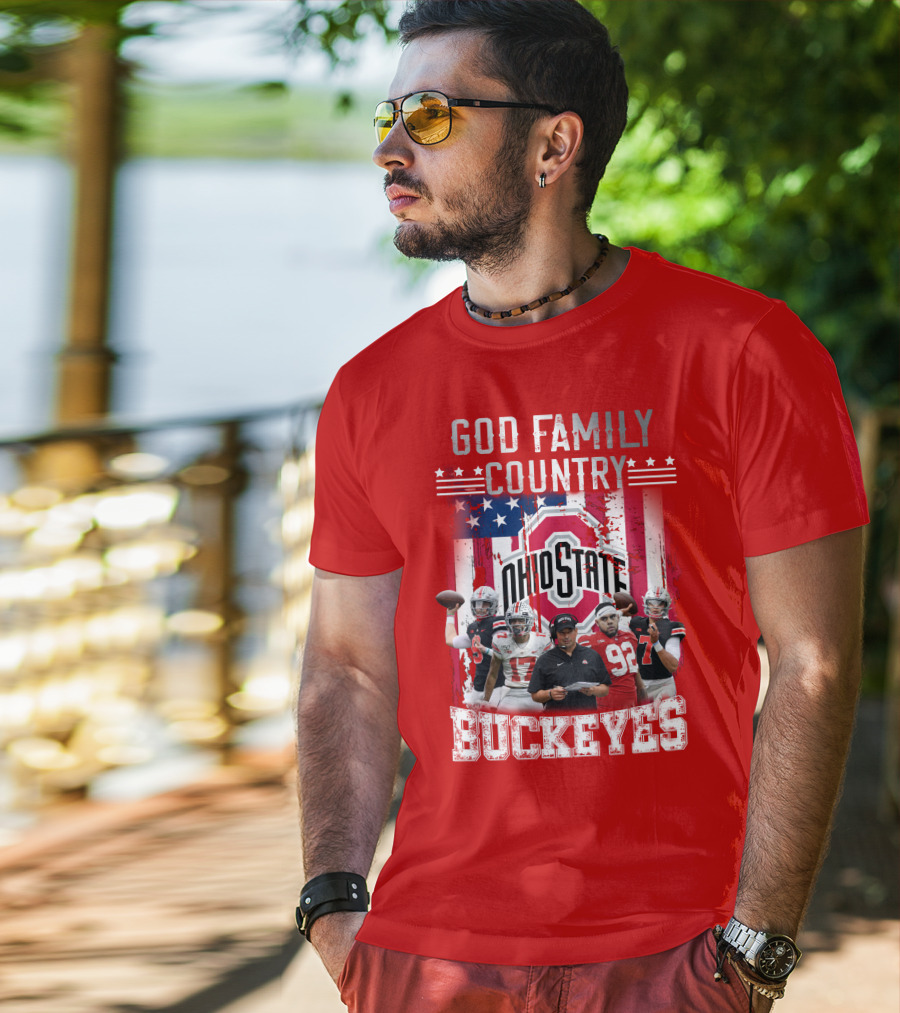 Ohio State God Family Country Buckeyes T-Shirt