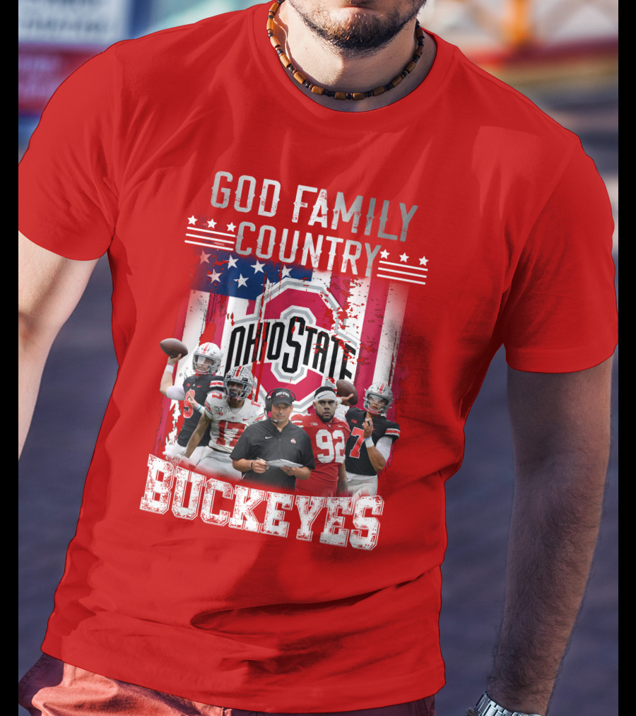 God Family Country Ohio State Buckeyes Football Team Players T-Shirt