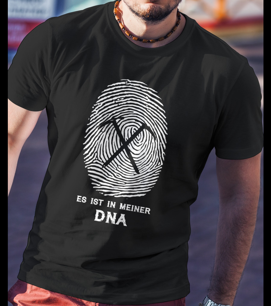 Es Ist In Meiner DNA Fingerprint Ice Axe Crossing T-Shirt