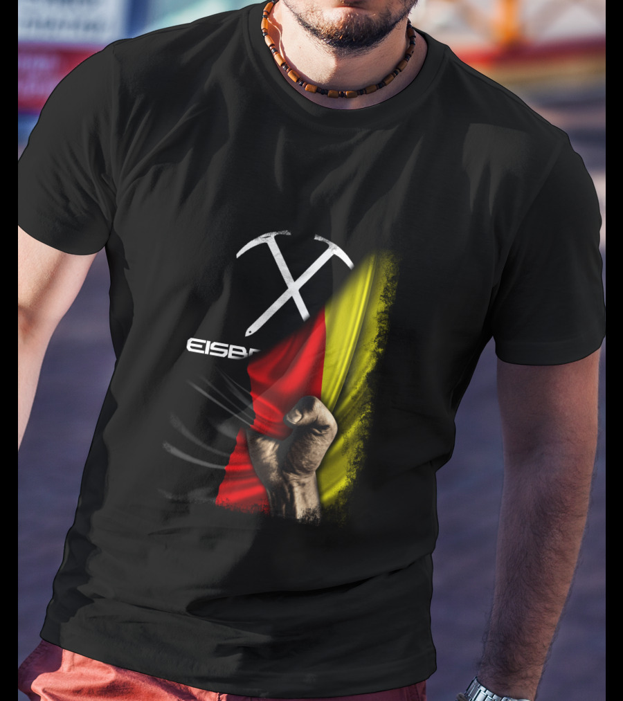 Eisbrecher Flagge Duo Pickaxes German Colors Fist T-Shirt
