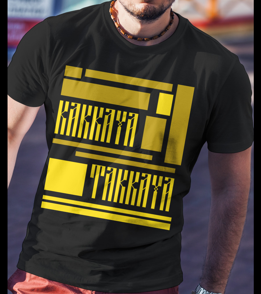 KAKKAYA TAKKAYA Bold Geometric Lettering T-Shirt