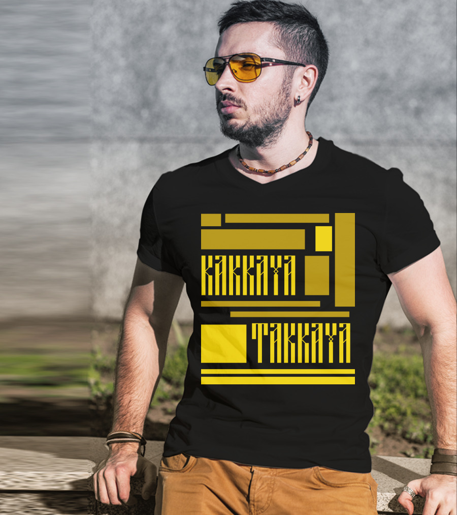 KAKKAYA TAKKAYA Bold Geometric Lettering T-Shirt