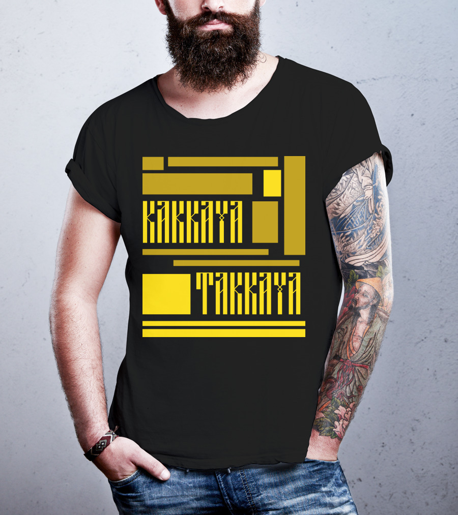 KAKKAYA TAKKAYA Bold Geometric Lettering T-Shirt