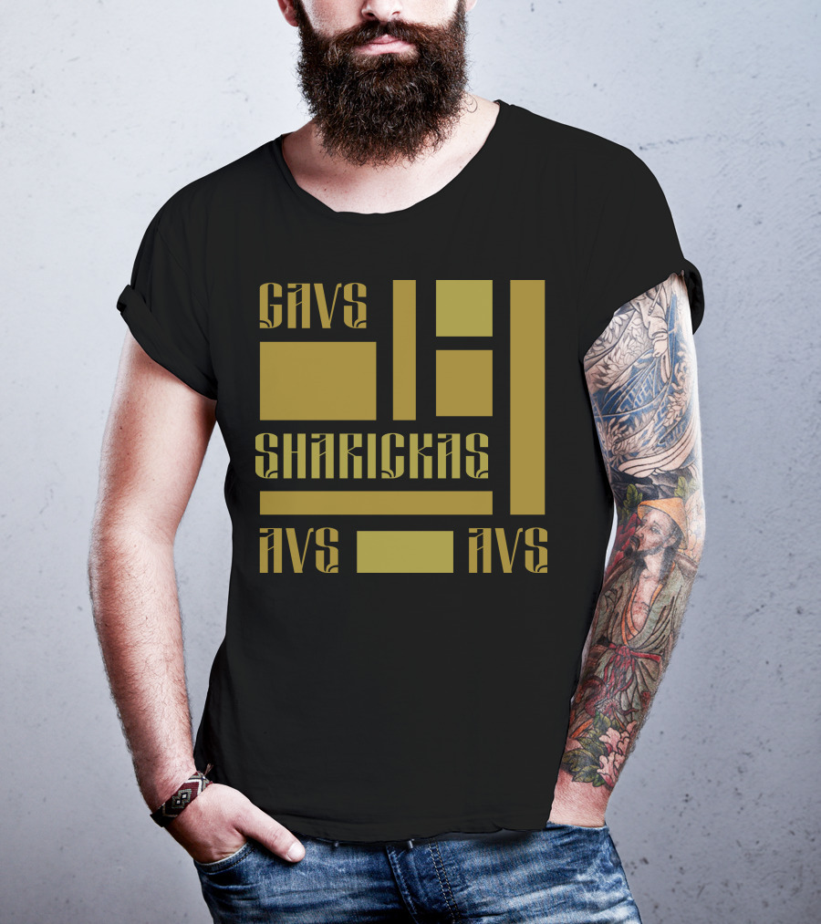 CAVS SHARICKAS AVS AVS Unique Lettering T-Shirt