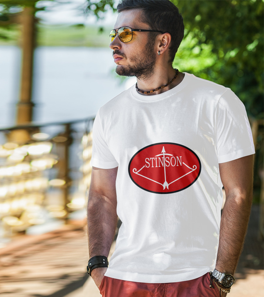 Stinson Aircraft Company Red Oval Emblem T-Shirt