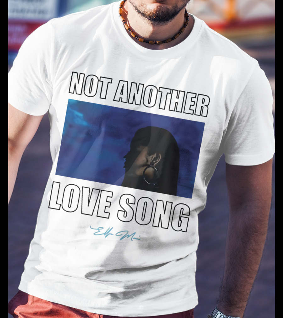 NOT Another Love Song Ella Mai Silhouette Blue Background T-Shirt