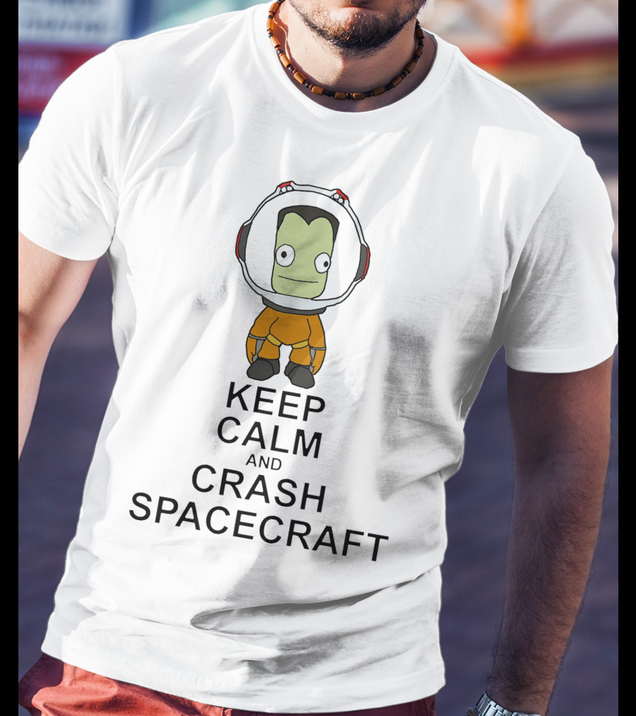 Kerbal Space Program Keep Calm And Crash Spacecraft T-Shirt