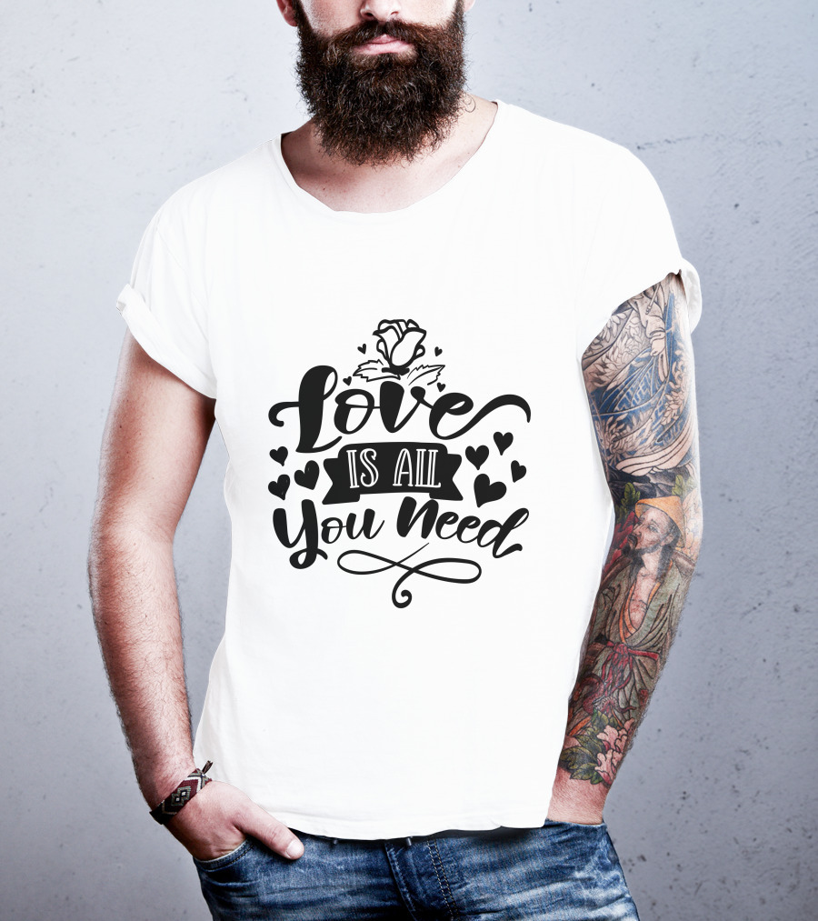 Love Is All You Need Hearts Rose T-Shirt