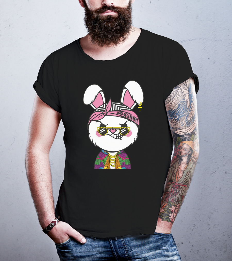 Bad Bunny Savage Rabbit Colorful T-Shirt