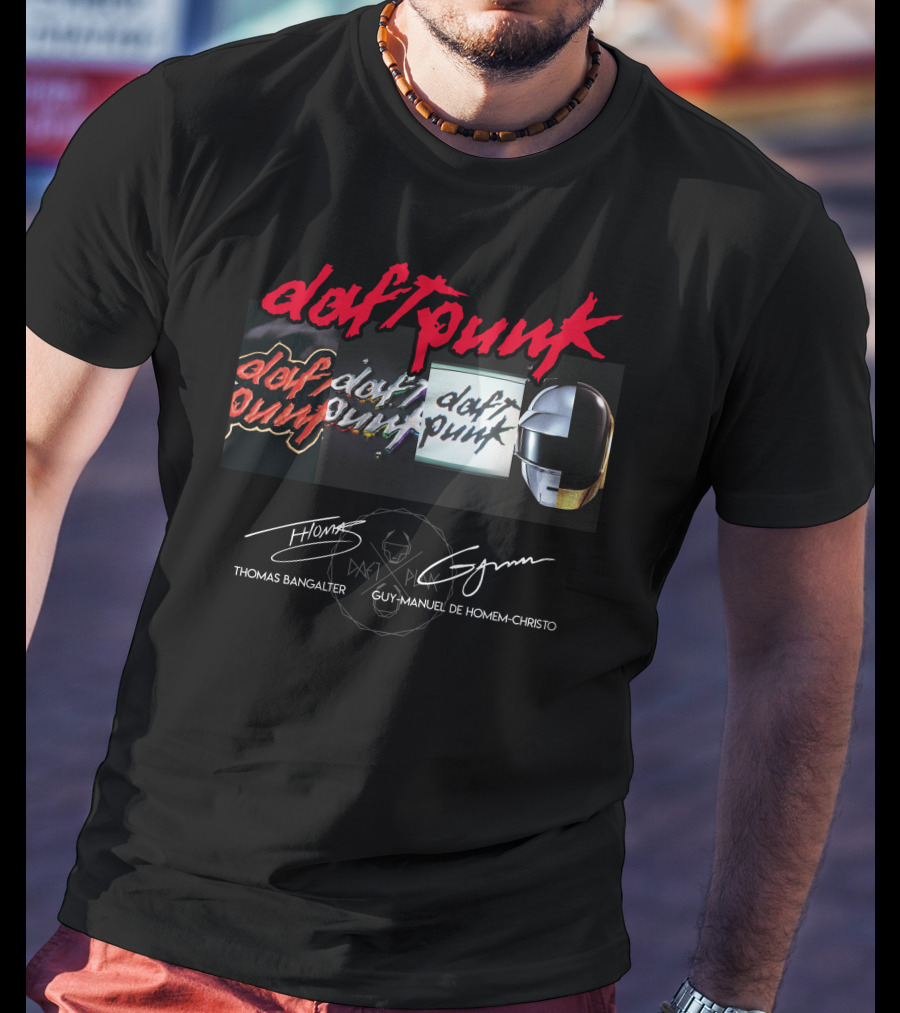 Daft Punk Thomas Bangalter Guy-Manuel De Homem-Christo Helmet T-Shirt