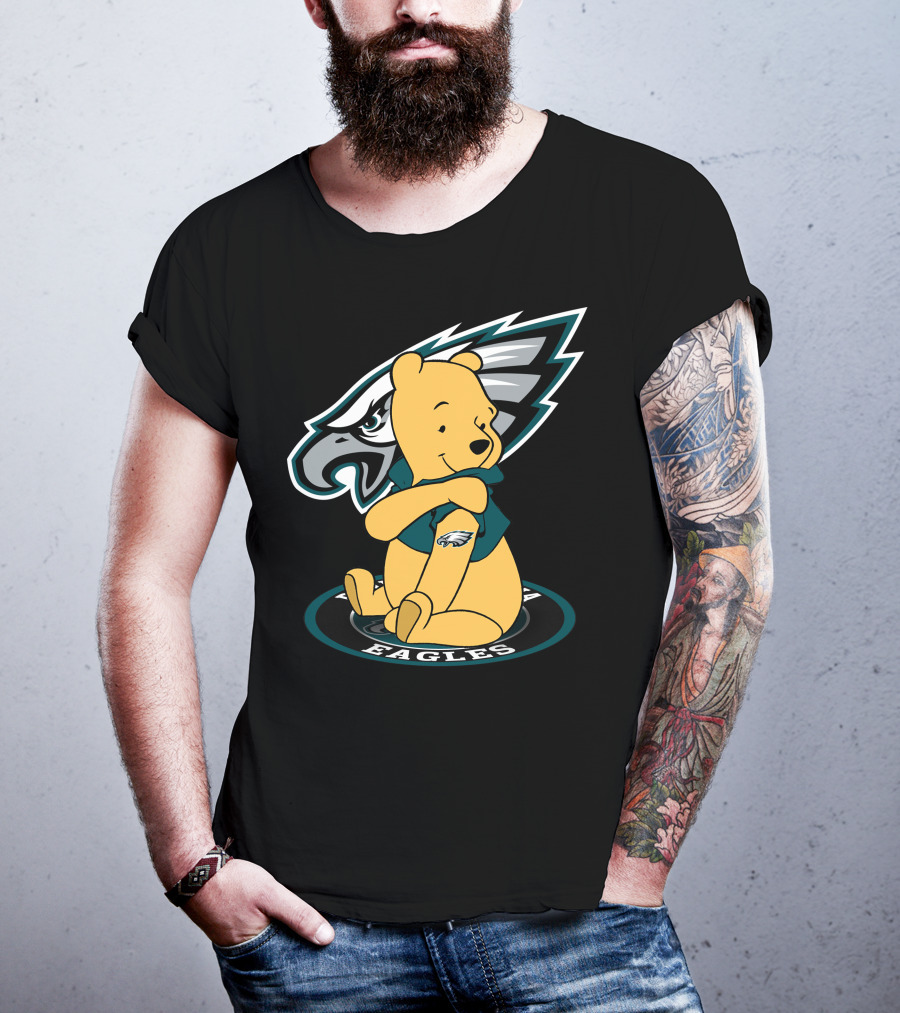 Philadelphia Eagles Pooh Bear Crossover T-Shirt