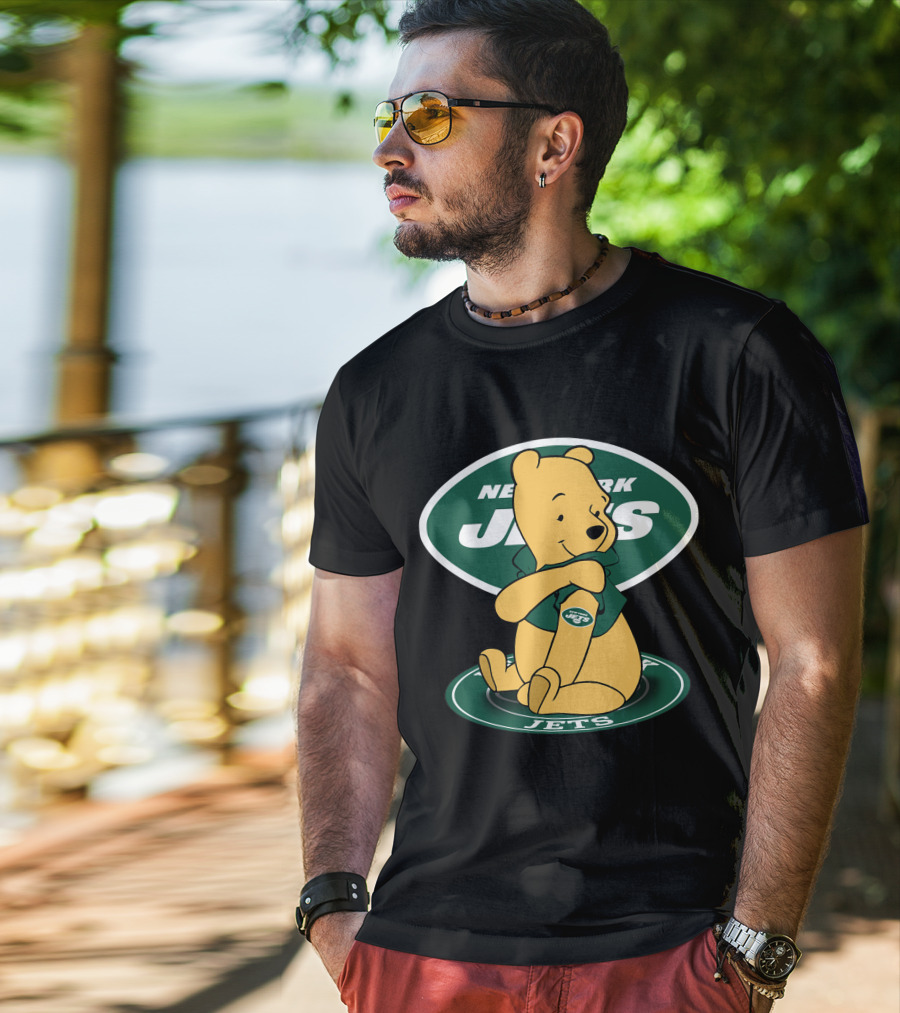 New York Jets Pooh Football T-Shirt